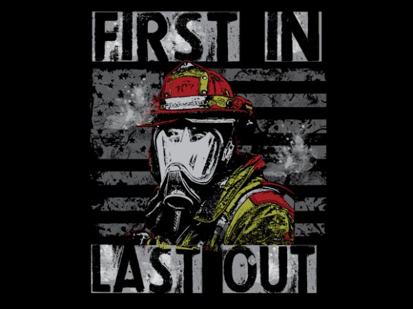 Firefighter vector t shirt design artwork