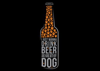 Beer Dog t shirt design for purchase