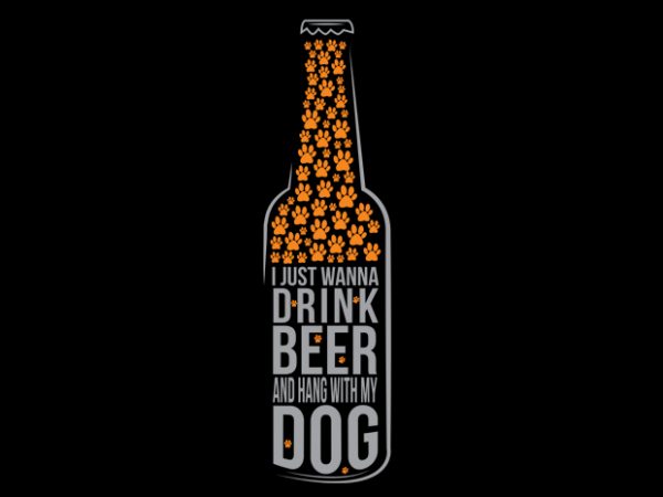 Beer dog t shirt design for purchase