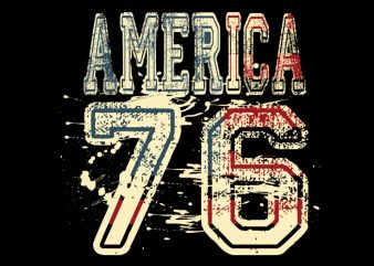 America 76 t shirt design for sale