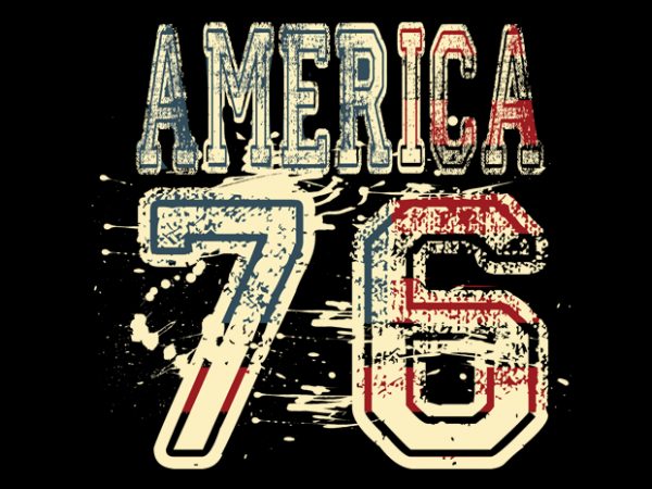 America 76 t shirt design for sale