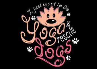 Yoga Dogs vector t-shirt design