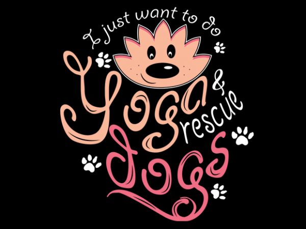 Yoga dogs vector t-shirt design