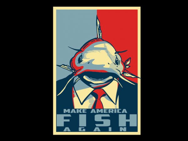 Make america fish again shirt design