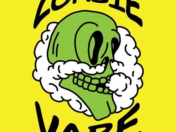 Zombie vape. vector t-shirt design