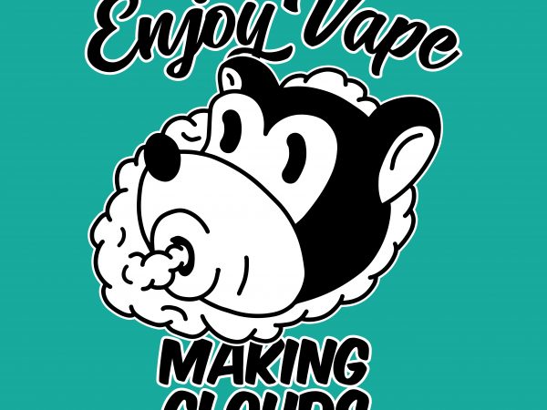 Enjoy vape. vector t-shirt design