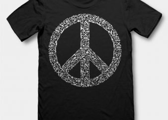War Peace Vector t-shirt design