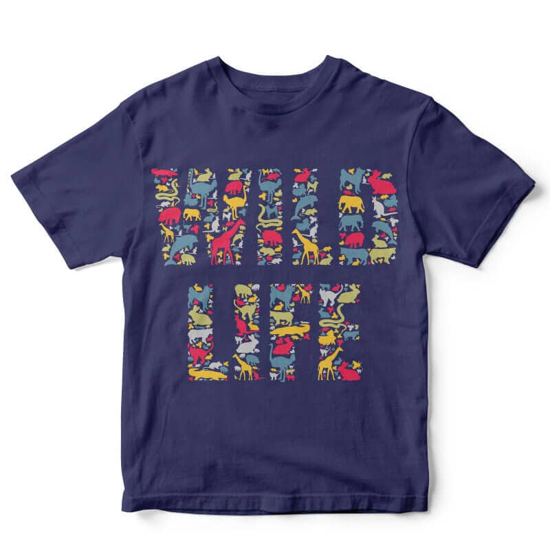 Wild Life tshirt design vector t shirt design