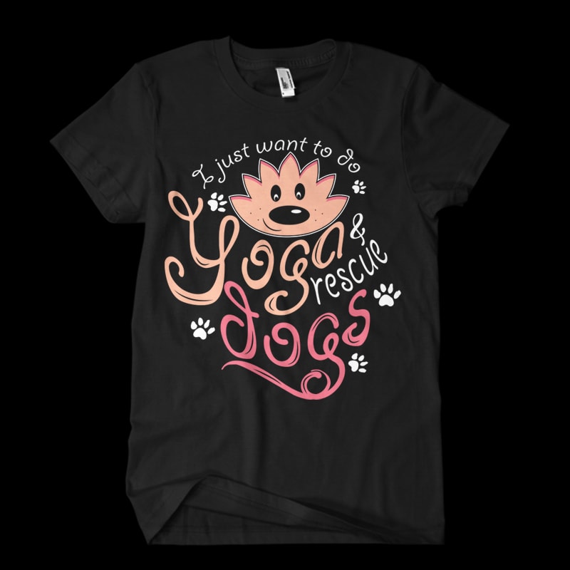 Yoga Dogs t-shirt designs for merch by amazon
