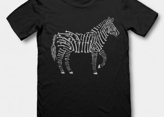 Zebra Bones t-shirt design