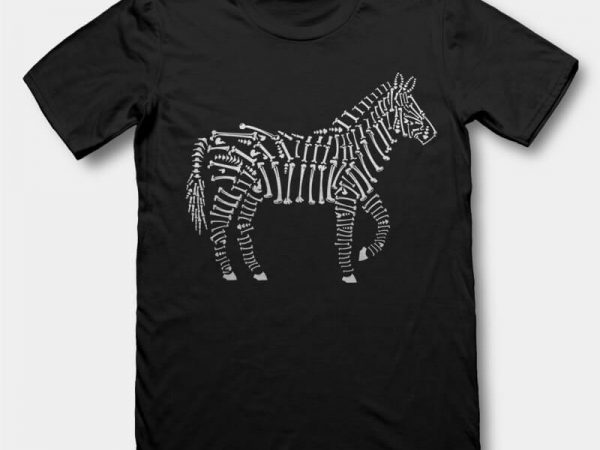 Zebra bones t-shirt design