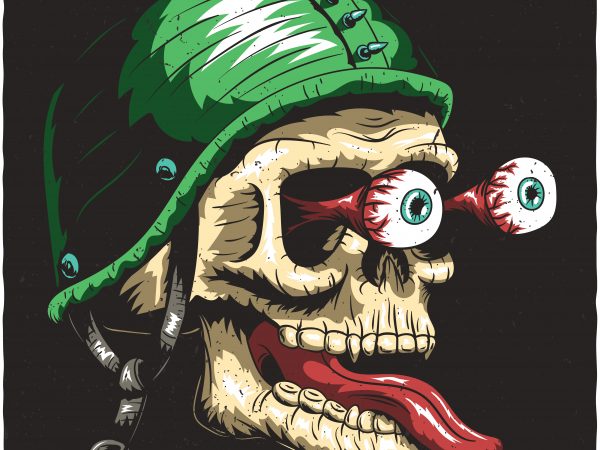 Biker’s skull. vector t-shirt design Biker’s skull. vector t-shirt design