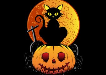 Black Cat graphic t-shirt design