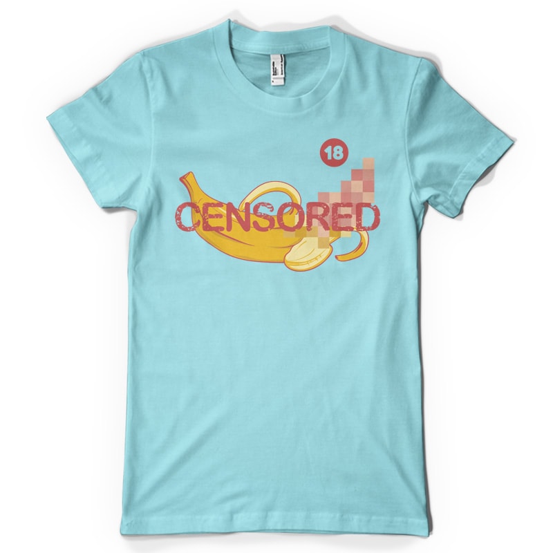 Censored t-shirt designs for merch by amazon