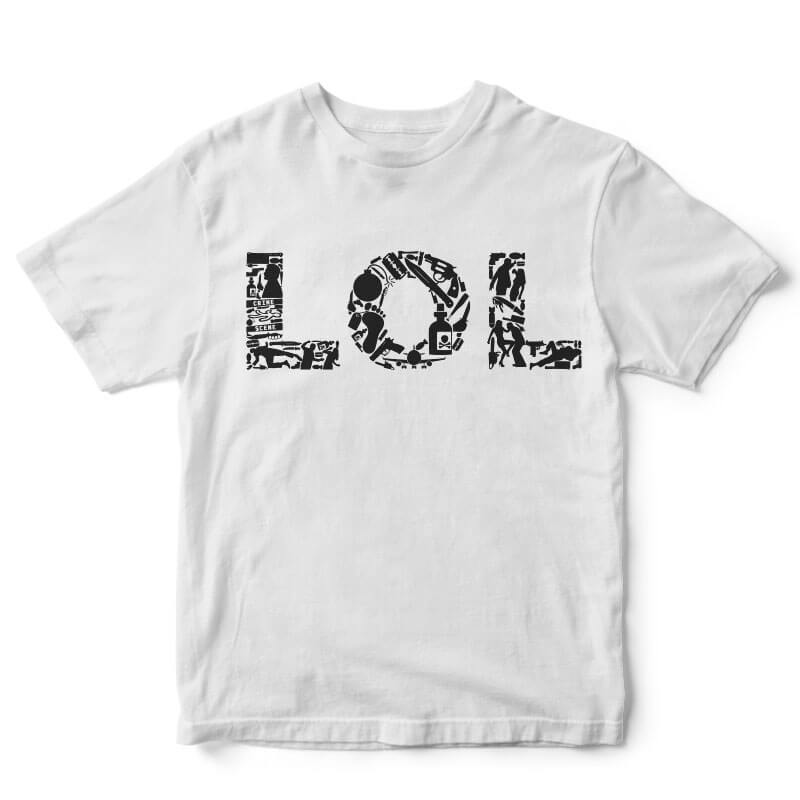 LOL vector t-shirt design vector shirt designs