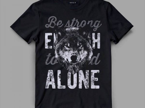 Wolf alone vector t-shirt design