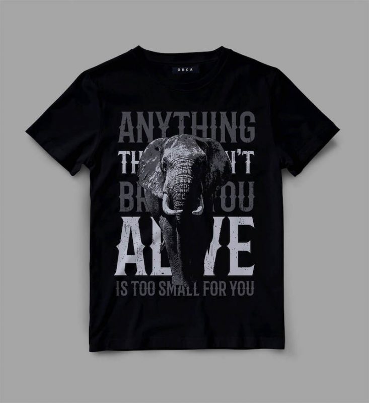 Elephant t-shirt design t shirt designs for printful