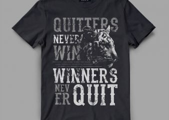 Tiger Quitter Vector t-shirt design