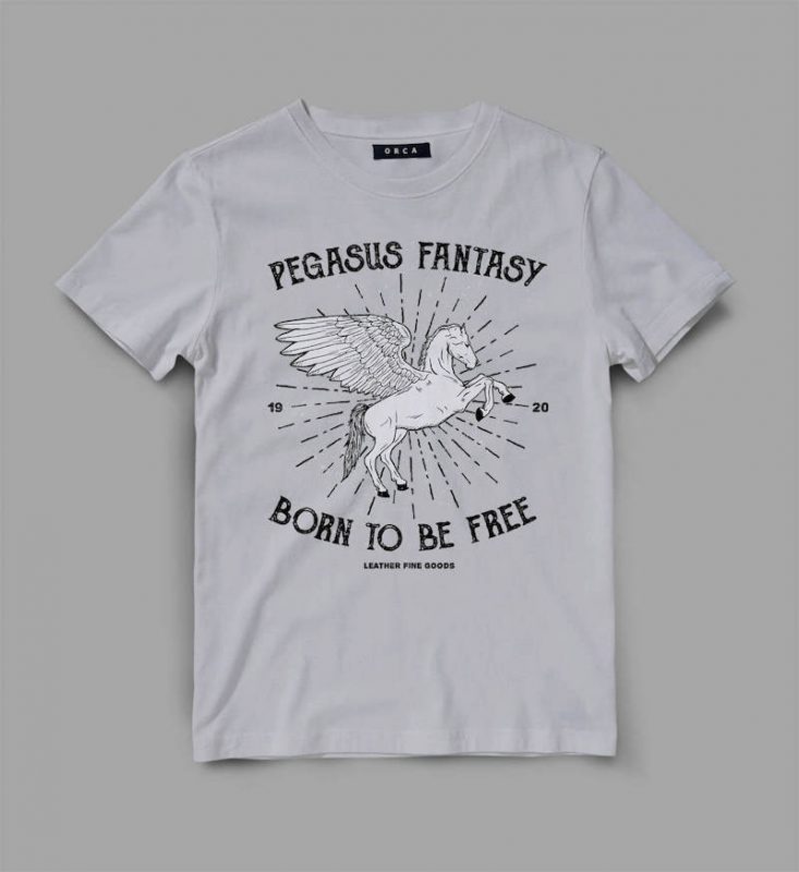 Pegasus Fantasy T-shirt design t shirt designs for sale