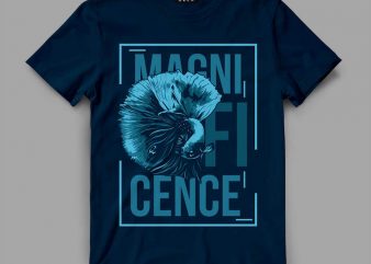 Fish Magnif Vector t-shirt design