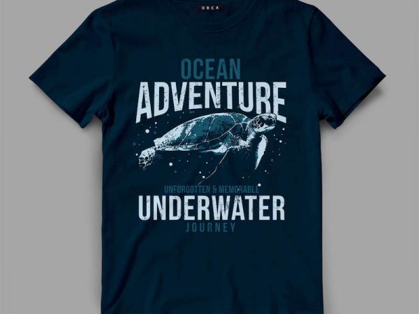 Turtle journey t-shirt design
