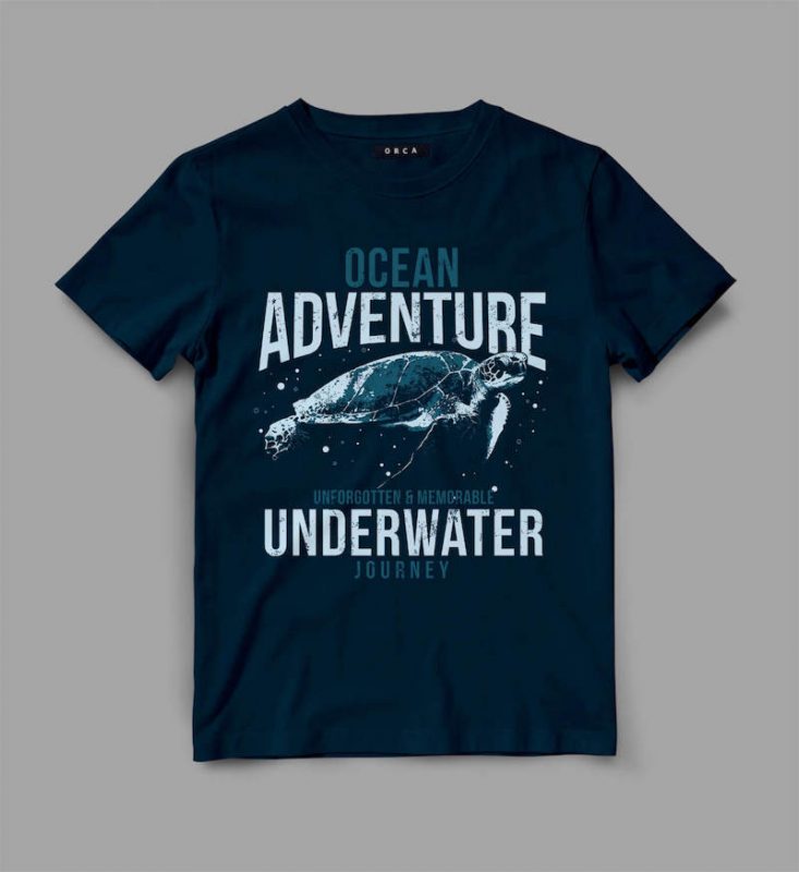 Turtle Journey T-shirt design vector shirt designs