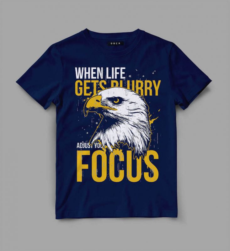 Eagle focus T-shirt design vector shirt designs