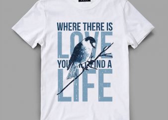 Bird 2 love Vector t-shirt design
