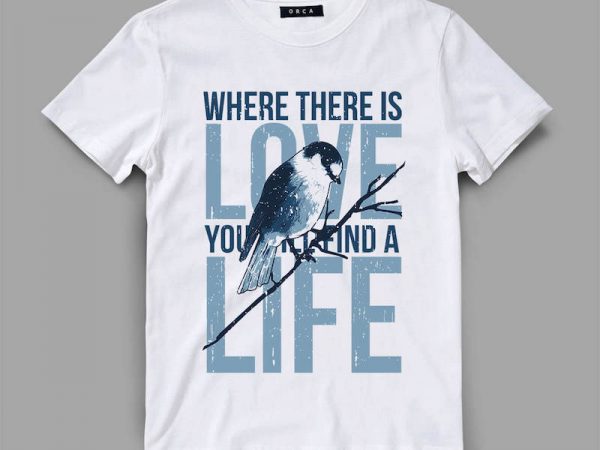 Bird 2 love vector t-shirt design