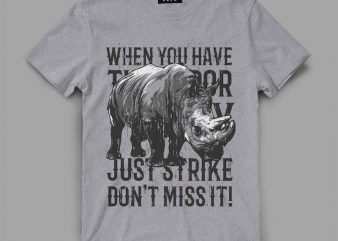 Rhino Strike t shirt design