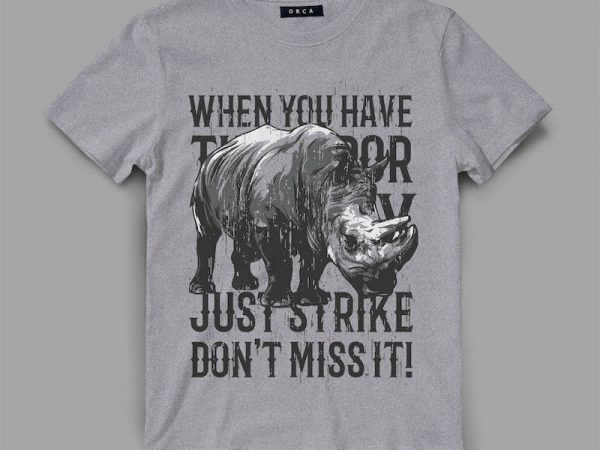 Rhino strike t shirt design