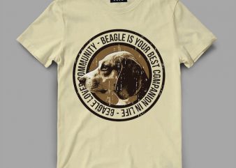 Dog Beagle T-shirt design