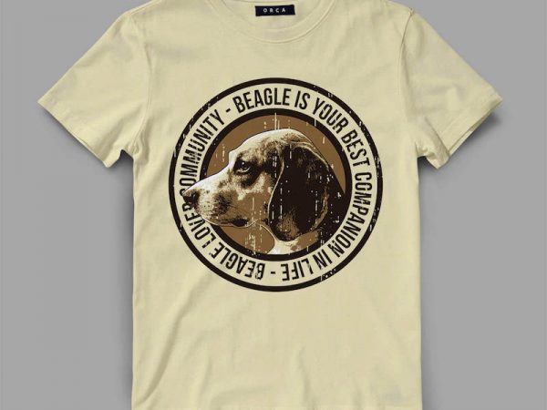 Dog beagle t-shirt design