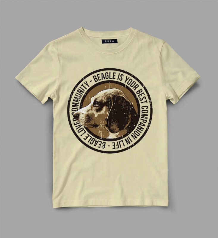 Dog Beagle T-shirt design tshirt design for merch by amazon