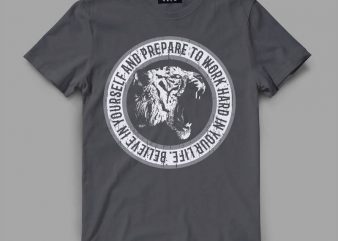 tiger 2 hard Vector t-shirt design