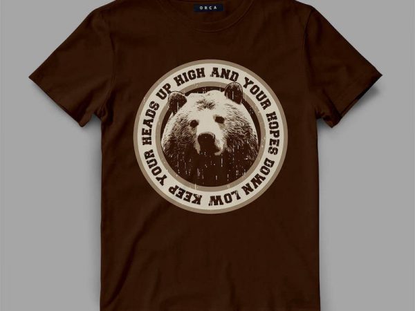 Bear head graphic tee design