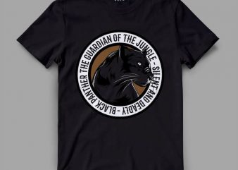 panther 1 round Vector t-shirt design