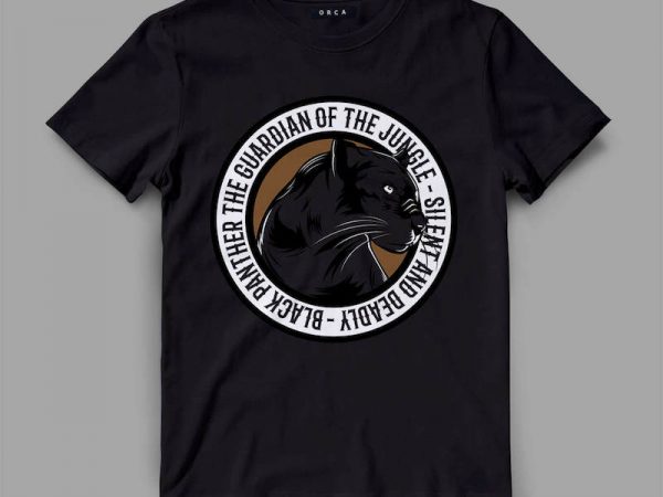 Panther 1 round vector t-shirt design