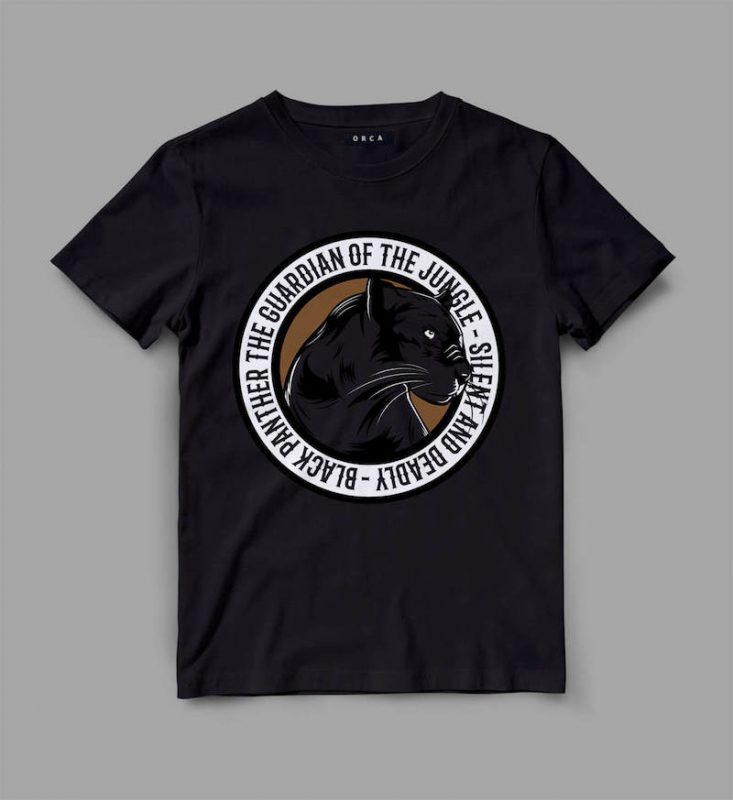 panther 1 round Vector t-shirt design buy tshirt design