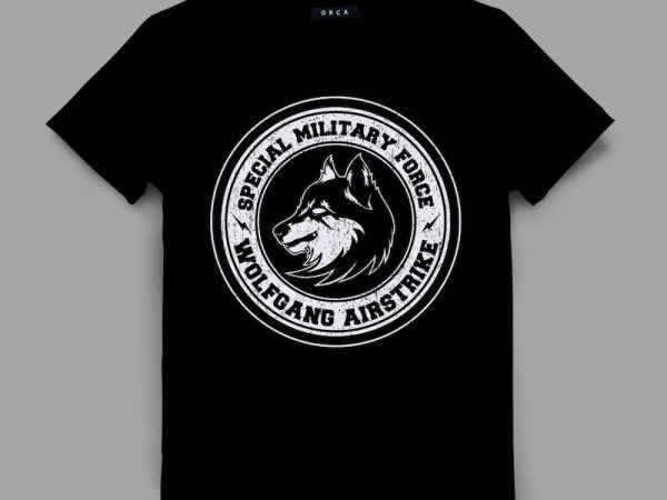 Wolf graphic tee design