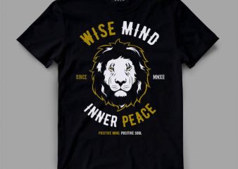 Lion wise shirt design