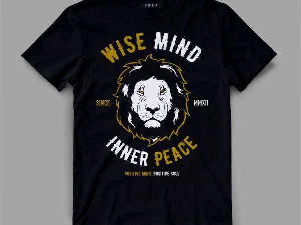 Lion wise shirt design