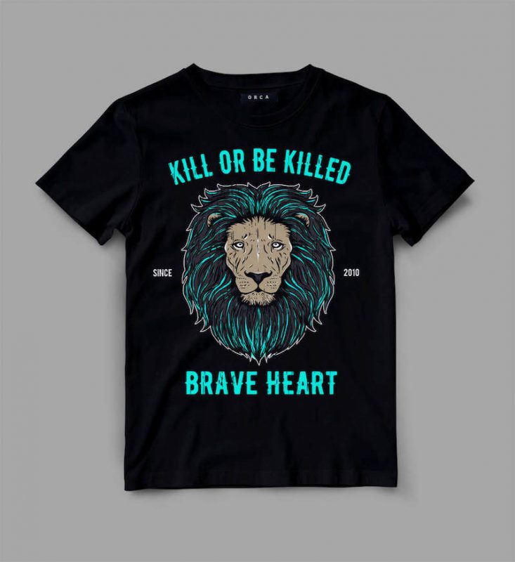 lion 3 braveheart Graphic tee design t shirt designs for teespring