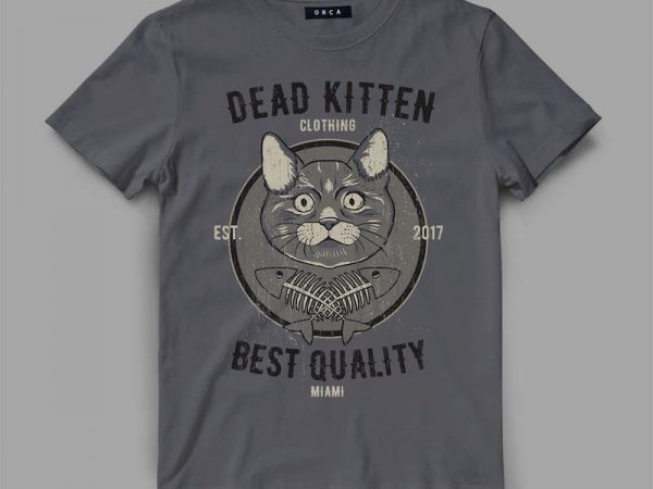 Cat 1 deadkitten graphic tee design