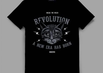 cat 2 revolt Graphic tee design