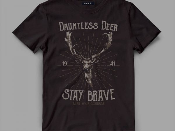 Deer 1 staybrave graphic tee design