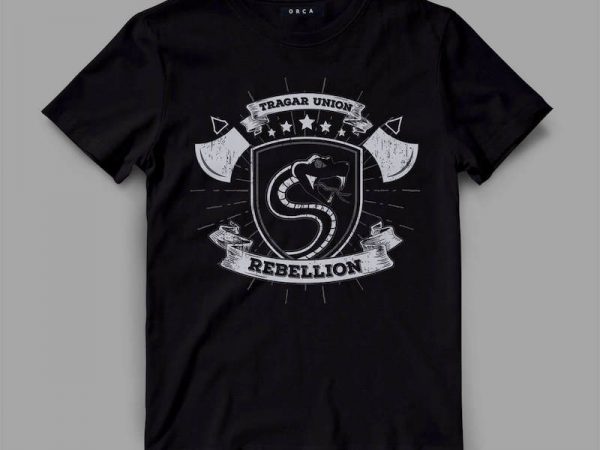 Snake 2 rebel graphic tee design