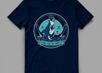 shark 1 anch Vector t-shirt design
