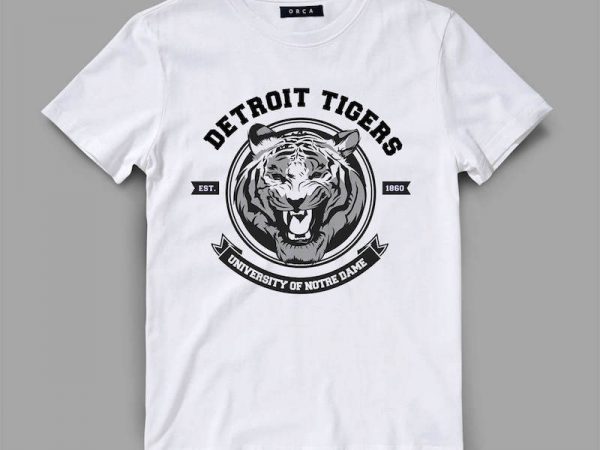 Tiger 3 detroit vector t-shirt design