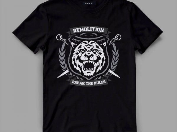 Tiger 4 demo graphic tee design